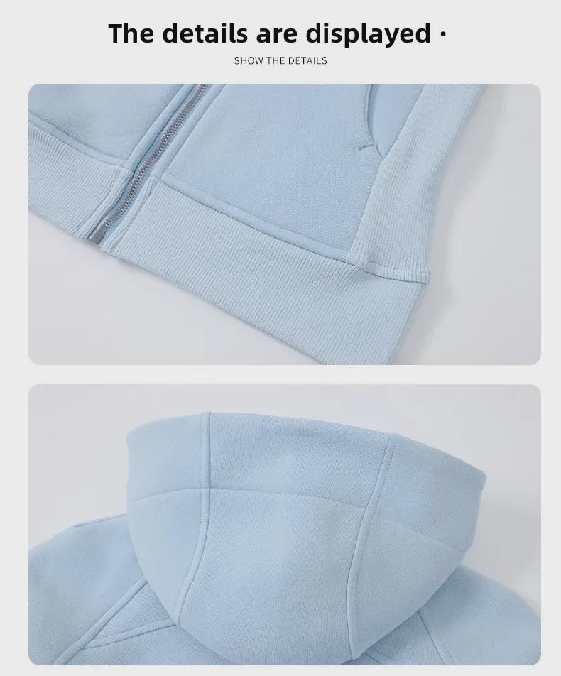 Sweat à capuche scuba slim pour femme – Doublure chaude en velours pour les sports d'automne et d'hiver ou le yoga