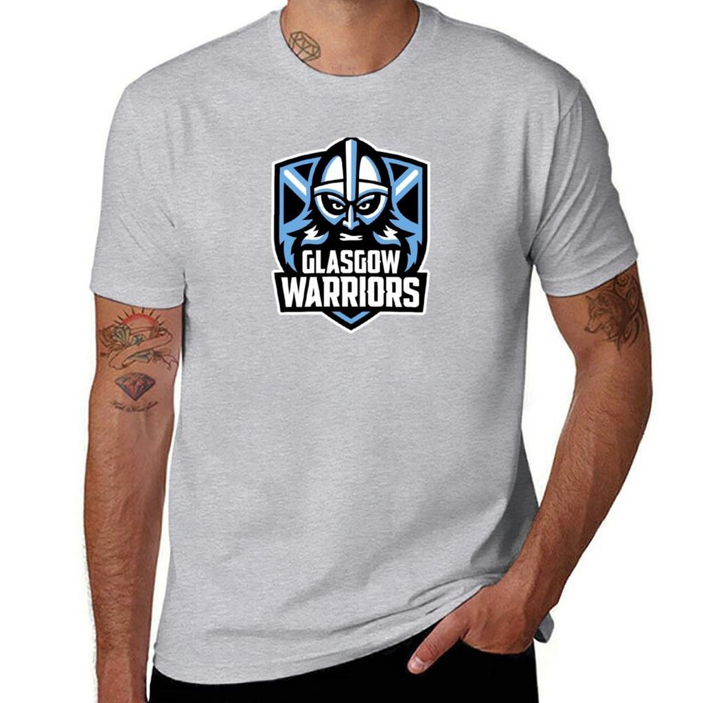 Glasgow Warriors T-Shirt Aesthetic Clothing Tees Boys Whites Plain White T Shirts Men
