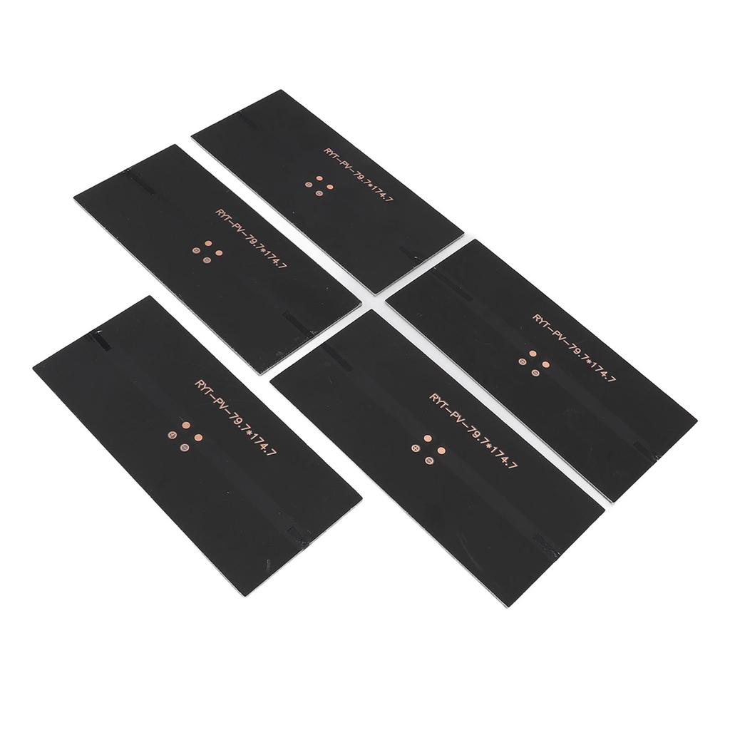 5pcs Solar Panel 5W Single Piece ETFE Monocrystalline Silicon Portable Solar Charging Panel for Scientific Projects Electronic Applications