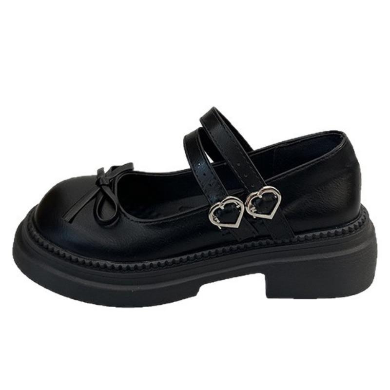 Small leather shoes women's new summer retro platform college style Mary Jane single shoes with skirt round head