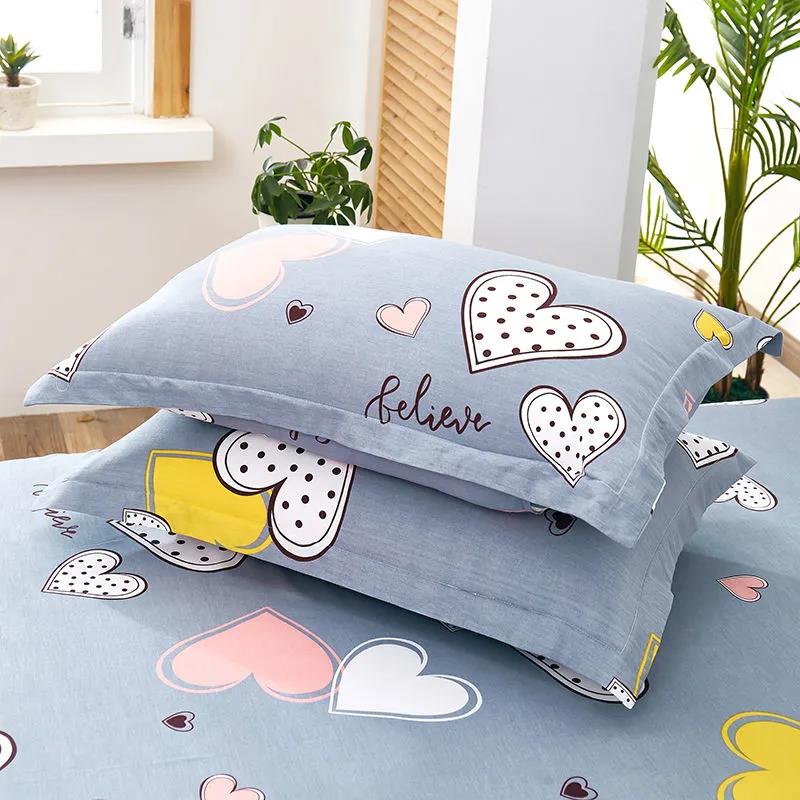 Pillow Cover 48x74cm Pair Double Bed Cotton Pillow Cover Printing Larger Pillow Cover Universal