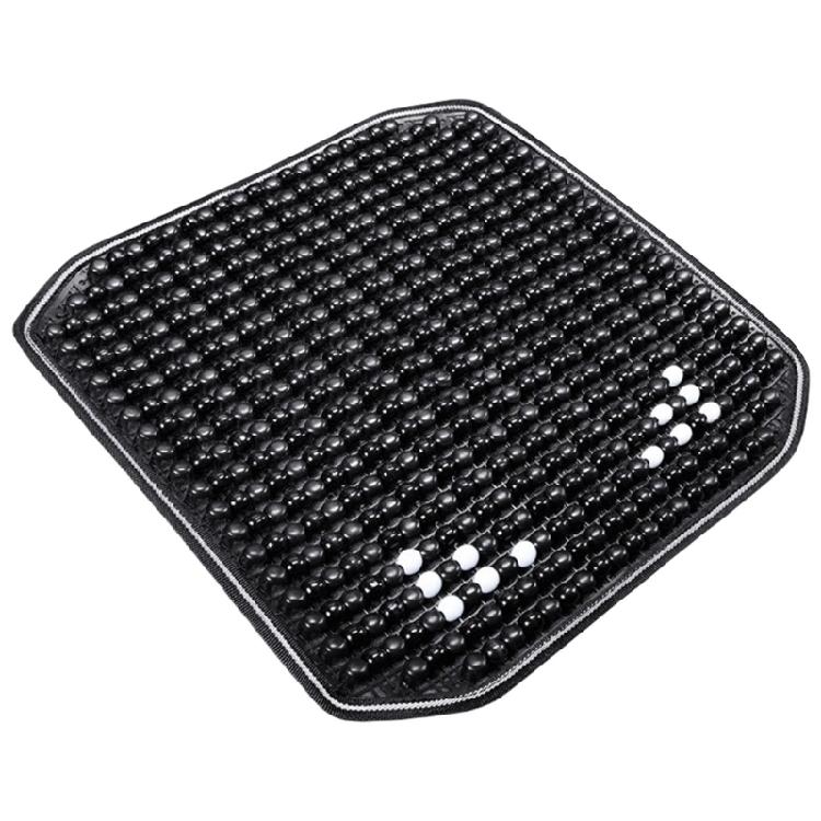 Подушка на сиденье из натуральных деревянных бусин прочная плетеная 4 классических цвета для использования в помещении и на улице противоскользящая чёрный 990₽