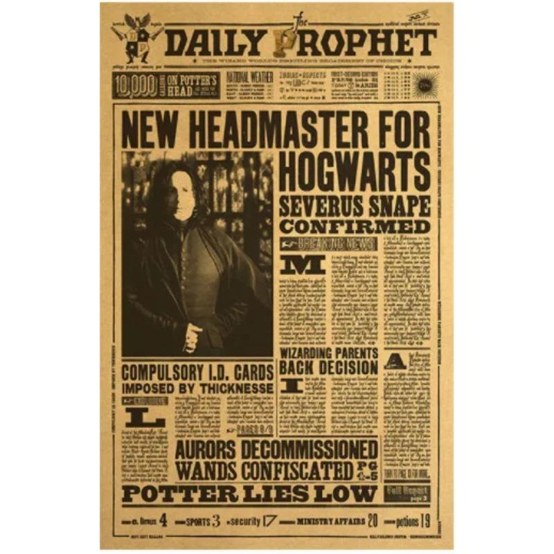 Harry Potter Tagesprophet Todesser Metallposter 20x30cm, Zauberei Wandkunst