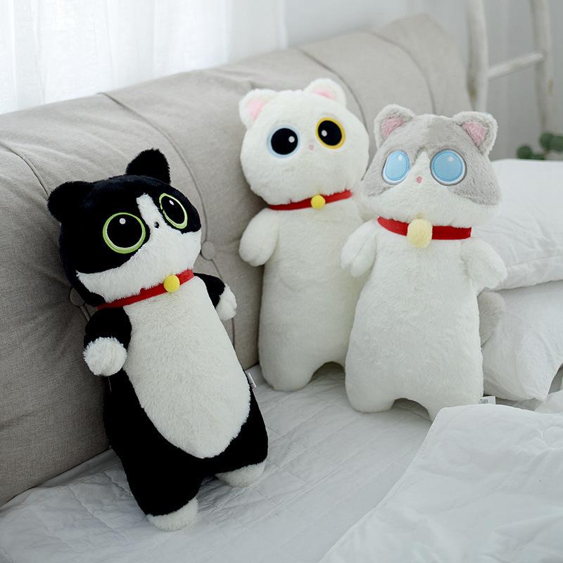 Cute Cat Long Throw Pillow Plush Toy Doll Kitten Cat Doll Children's Doll