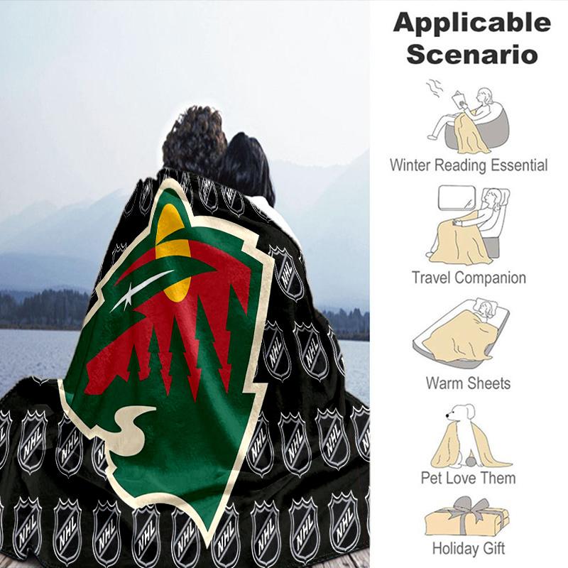 Minnesota wild Blanket Flannel Throw for Sofa, Travel, Camping, Livingroom, Office, Chair and Bed Soft and Warm Holiday Birthday gifts