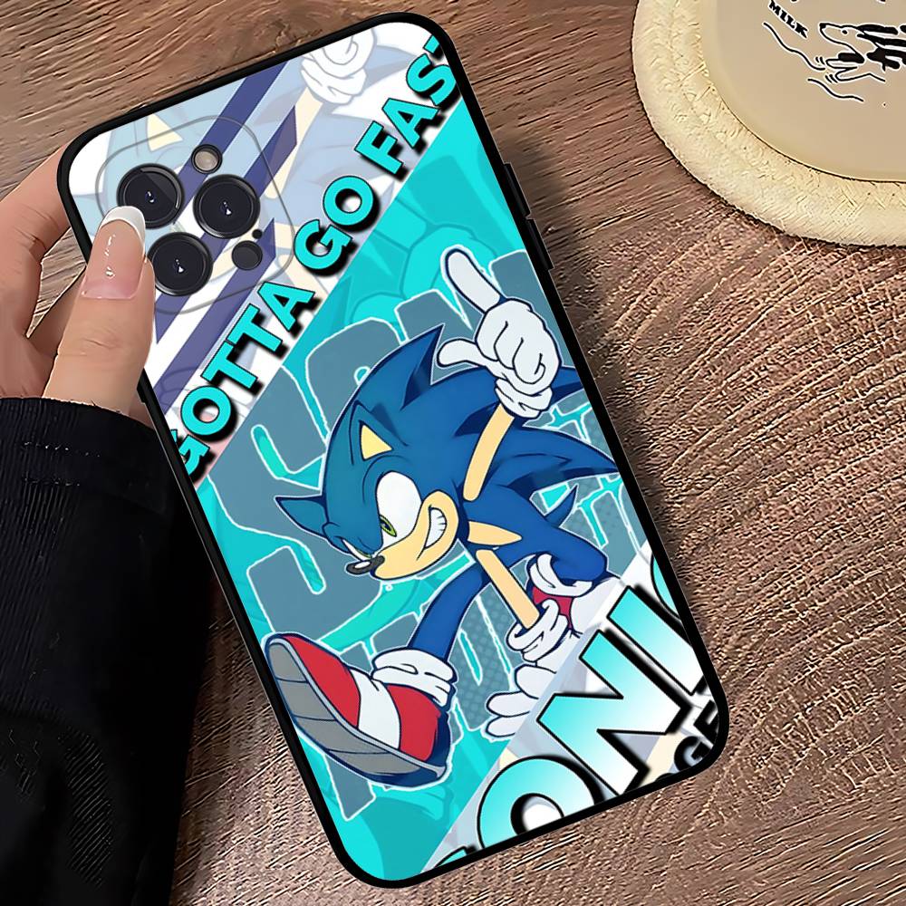 Anime S-Sonic H-HedgehogES Phone Case For IPhone 16 17 Air 15 14 13 12 11 Pro Max 16E Plus Fundas