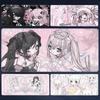 Tappetino Mouse Anime Carino Ragazze Angeli Tappetino da Scrivania Esteso per Laptop Gaming PC Kawaii Gamer Armadietto Mousepad Tappeto Tastiera XXL Tappeto Rosa