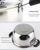 Klassischer 16-26 cm nicht-magnetischer Edelstahl-Doppelohr-Suppentopf zum Kochen von Milch, Nudeln und Suppe.