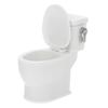 Dollhouse Toilet Mini Flushing Toilet Toy Dollhouse Miniature Bathroom Toilet