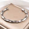 2026 Open Bracelet Women, New Classic Light Luxury Niche Plain Ring Exquisite Twist Bracelet Versatile