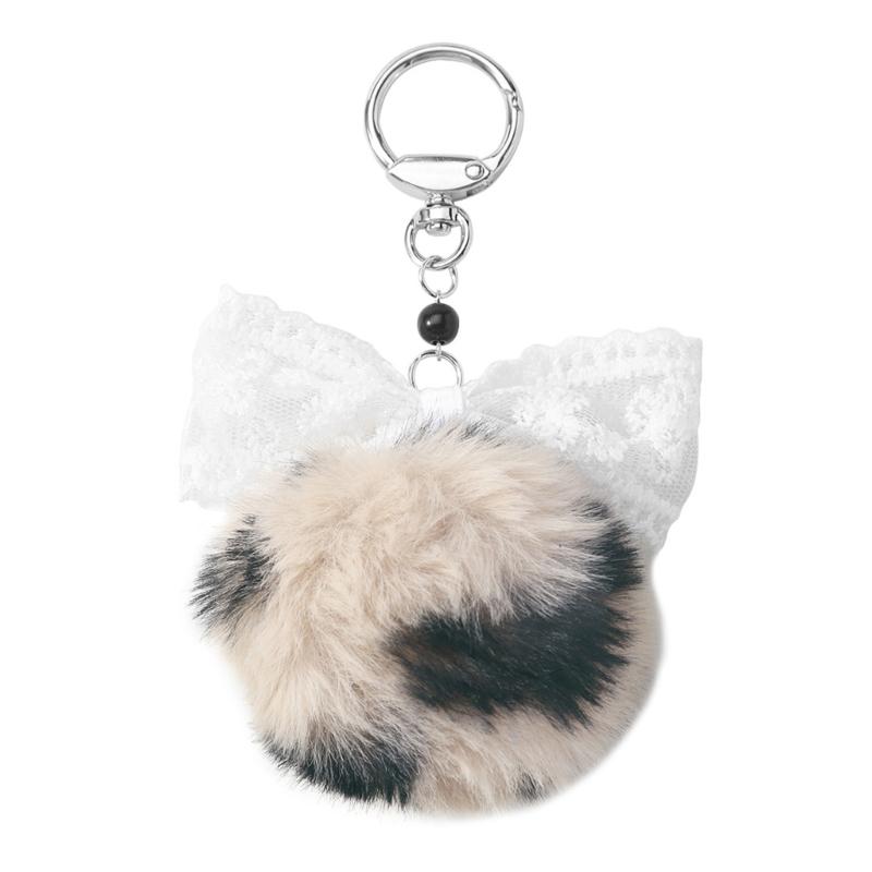 

Pompoms Keyring Colorful Faux Furs Keychain Soft Fuzzy Rabbit Hair Ball Key Ring For Women Car Bag Jewelry 1