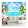 Any Size Wallpaper 3D Coconut Tree Beach Seascape Wall Paper Living Room Bedroom 3D Mural