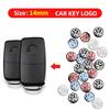 For Volkswagen 5/10Pcs 14mm Car Key Emblem Stickers Auto Control Key Logo Decals For Volkswagen VW GTI Golf Passat B6 Jetta Tour