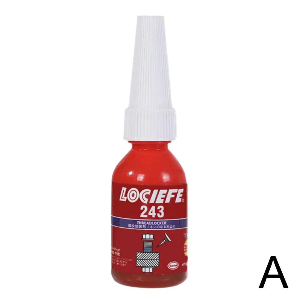 243 271 272 10ml Threadlocker Adhesive Medium Strength Glue Cured Screw Quickly Temperature Locking Thread Anti-loose Agent O4B3