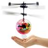 Mini Children Flash Flying Ball Colorful Shinning Light LED RC Helicopter Crack Planet Toy