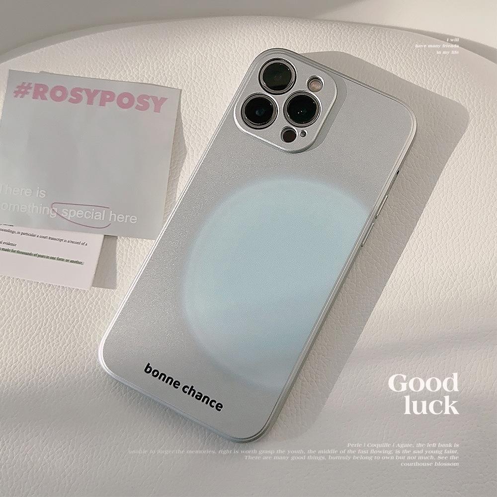 

Applicable To Iphone15 Blue Smudge 14promax Apple 16 Mobile Phone Case 12 Silver Plating 11 Simple 14 Silicone 12pro(6.1)