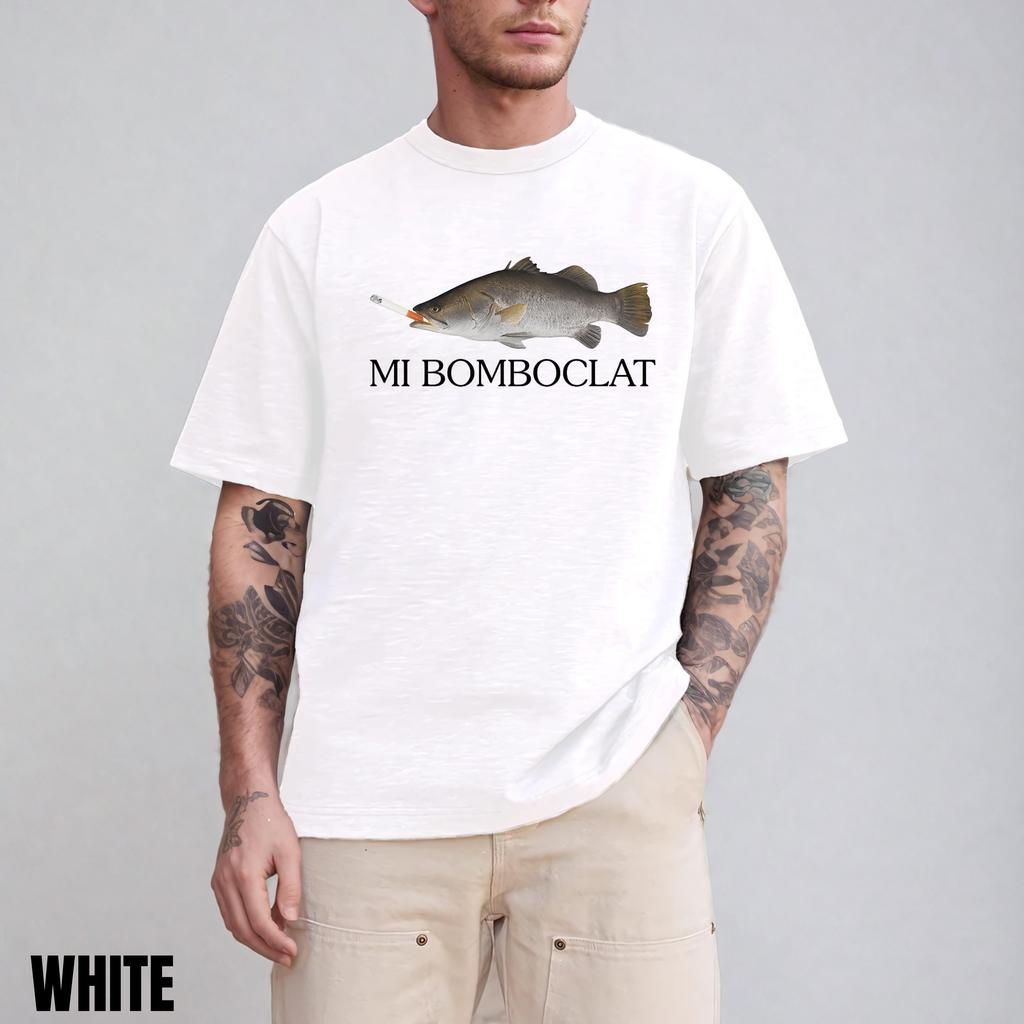 Divertente T-shirt Meme Pesce Bomboclat Tendenza Moda Streetwear Y2k Magliette Manica Corta Donne Harajuku T-shirt Stile Vintage