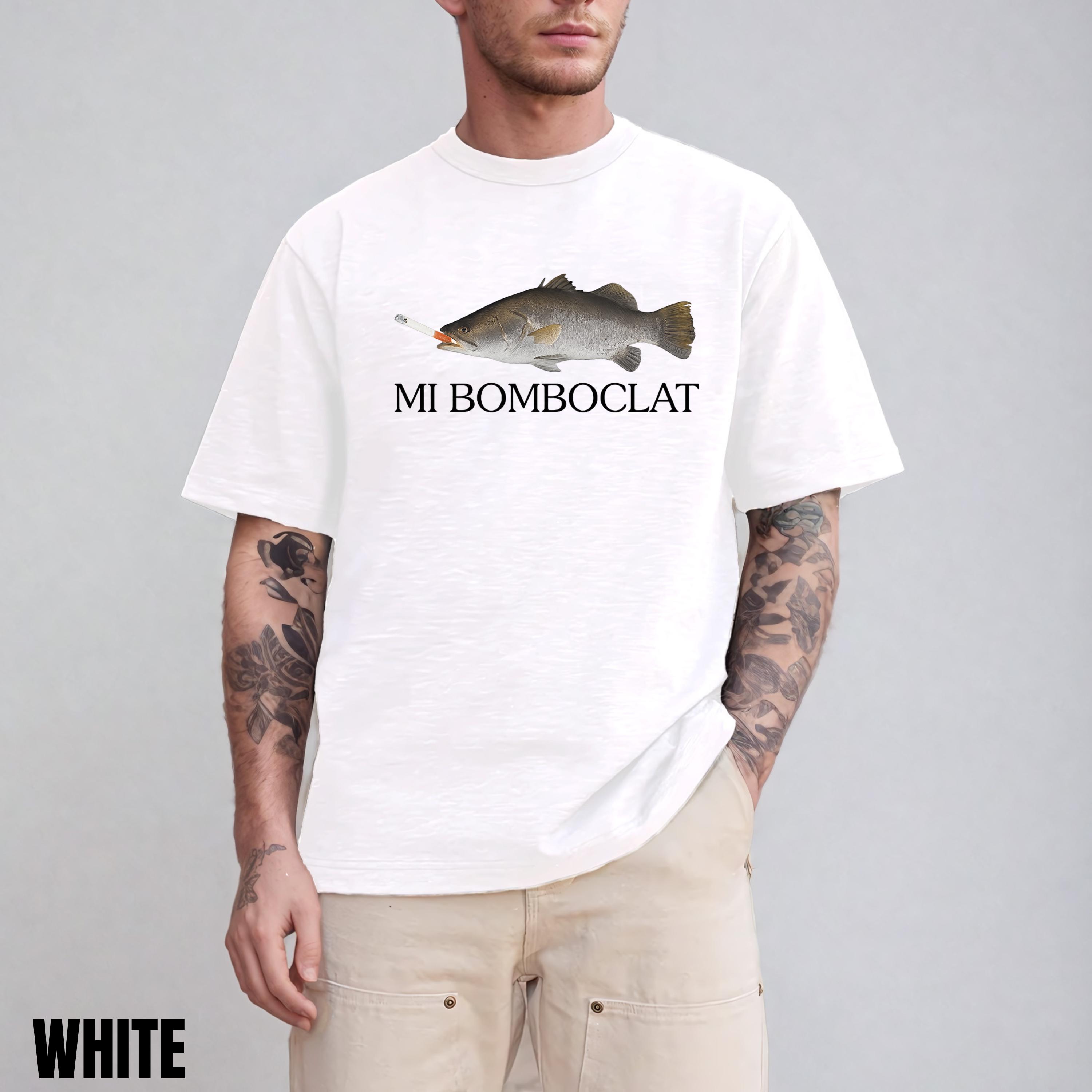 

Funny Bomboclat Fish Meme T-shirt High Street Fashion Trend Y2k Short Sleeve T-shirts Women Harajuku Vintage Style T Shirts 4XL