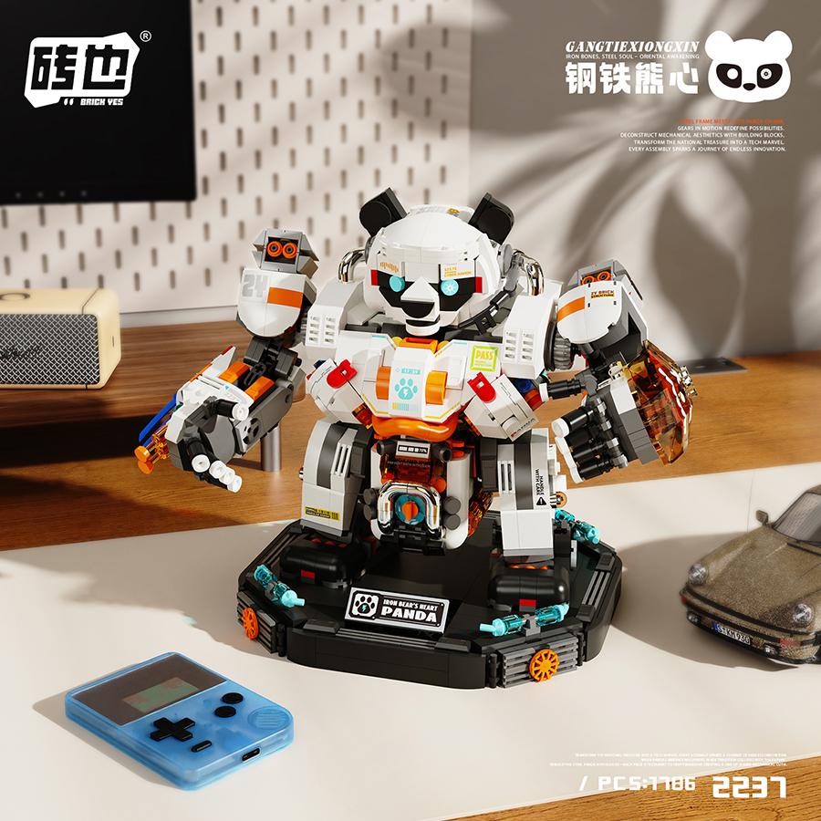 1786 SZTUK Panda Mecha Klocki do Budowania Zabawki Roboty Zabawki Edukacyjne Model do Montażu Dla Chłopców Dzieci Prezenty Świąteczne