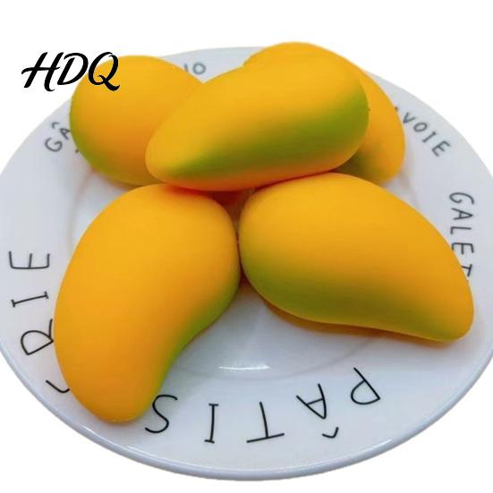 Adult Stress Toy Fake Mango Relief Soft Realistic Fruit Squeeze Fidget Shaped Home Office Worker Anxiety Reduction Ball