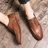 Social Leather Business Shoes For Men British Oxford Brogue Formal Men's Dress Leather Shoes Male Size 47
