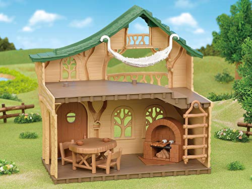 Sylvanian Families Family Trip House [Forest Exciting Log House] CO-62 ST Mark Certified Toy Dollhouse for Ages 3 and Up, Sylvanian Families, Epoch