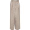 VEROMODA Women's Linen Blend High-Waist Straight Trousers with Contrast Belt