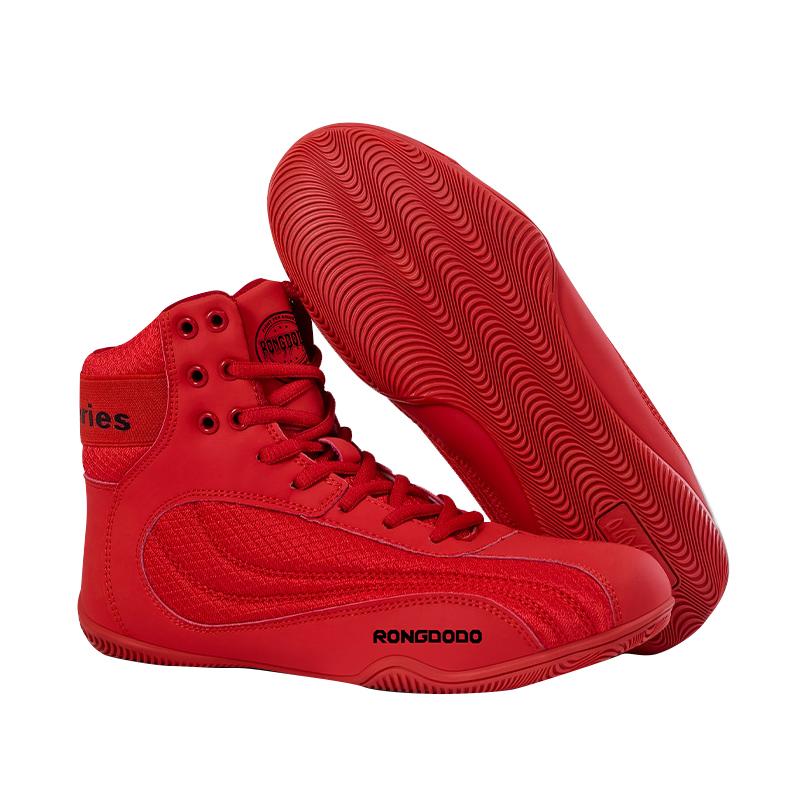 Nuove Scarpe da Pugilato Allenamento Combattimento Arti Marziali Fitness Esercizio Scarpe Sanda High Top Ammortizzanti Scarpe da Wrestling