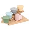 Foldable Silicone Coffee Cup 170ml Leakproof with Lid Portable Lightweight Mug for Backpacking Trip Daily Office
