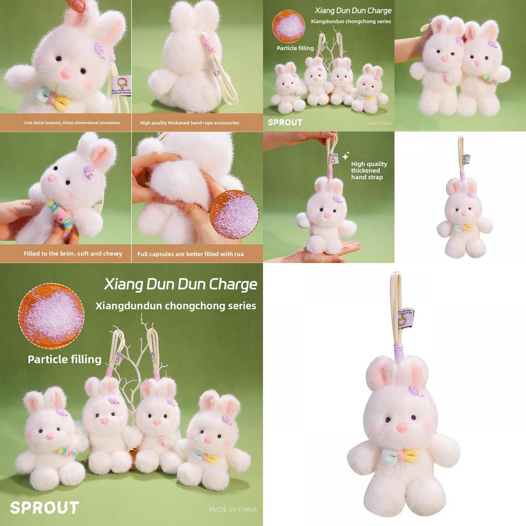 Plush Candy Bunny Keychain With Pp Cotton Filling Perfect For Kids And Teens