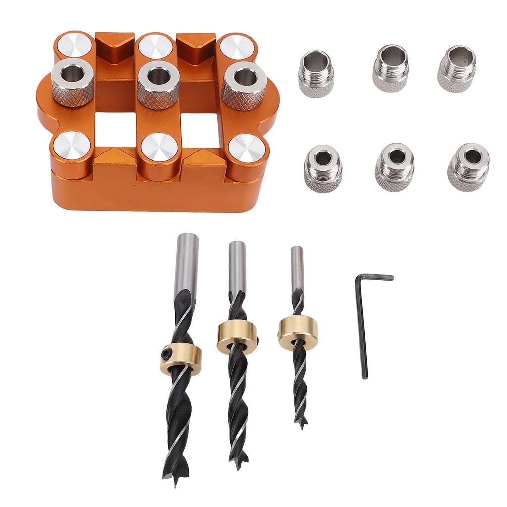 Wood Joint Punch Locator Woodworking Center Drilling Positioner Aluminum Alloy 6810mm Self