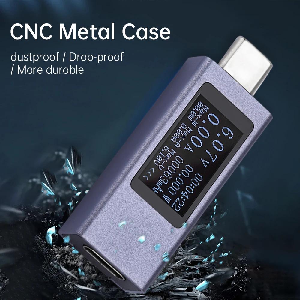 5A Multifunktionaler Digitalanzeige DC Spannungsstrommesser Leistungsmesser Typ-C USB Handy-Lade-Tester DC 4-30V 0-12A Werkzeug