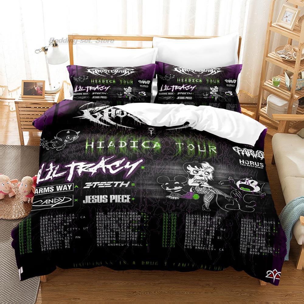 Ghostemane Bedding Set Single Twin Full Queen King Size Bed Set Aldult Kid Bedroom Duvetcover Sets 3D Print Cool Hip Hop