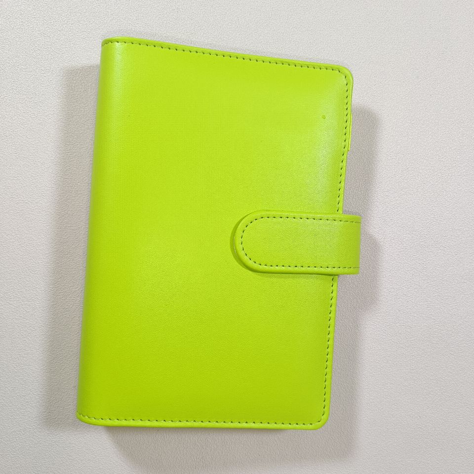 A4 A5 A6 Budget Binder File Holder Loose Leaf PU Leather Notebook Budget Binder with Prong Rings for Students Journal Business