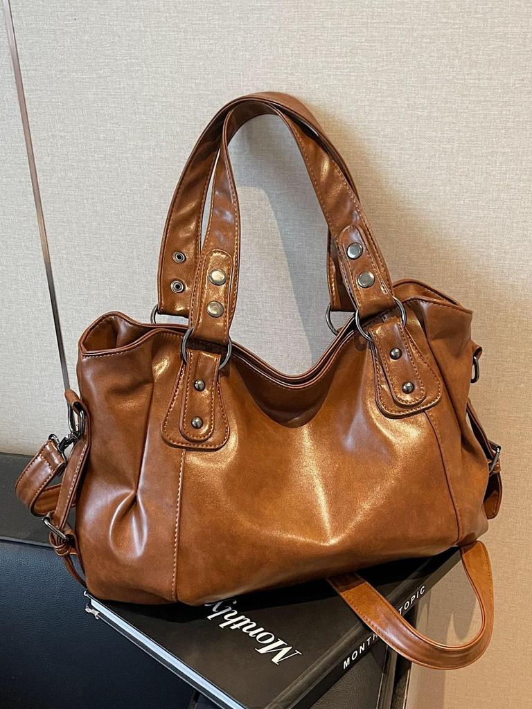 European & American Retro Women's High-End Casual Shoulder Tote - Fashionable, Versatile, Commuting Crossbody Bag