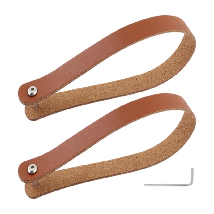 2 Pcs Leather Pull Strap for Bike Cycling Accessories Bicycles Carriers Block Pull Belt Handle