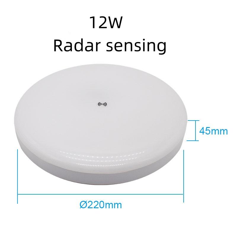 Ultra-thin Household Voice-controlled Ceiling Lamp AC220V 12W 18W with Human Body Infrared/radar Sensor Staircase Balcony Lighti