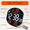 Remote Control Large Display Digital Clock Mirrored Hanging Alarm Clock LED Wall Clock  Office