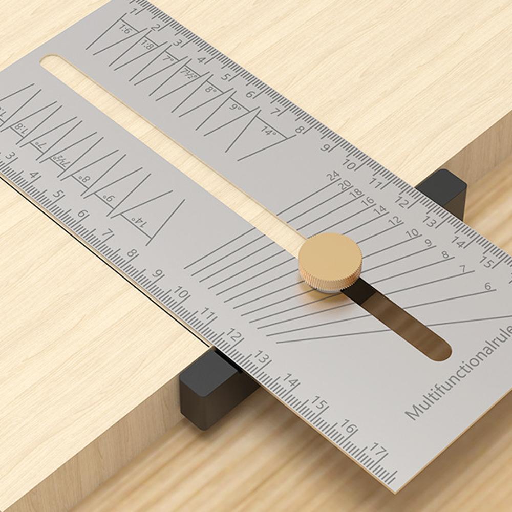 

Woodworking Scriber Multi functional Protractor Adjustable BevelAngle Gauge Stainless Steel Angle Ruler Slope Gauge серебряный