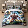 Dragon Ball 3Pcs Bedding Set, Personalized Custom Name Text, 1 Duvet Cover & 2 Pillowcases For Bedroom