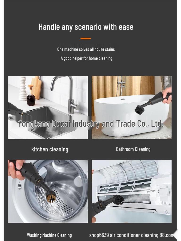 Dual Voltage High-Temperature Steam Cleaner 1200ML for Household Kitchen Use