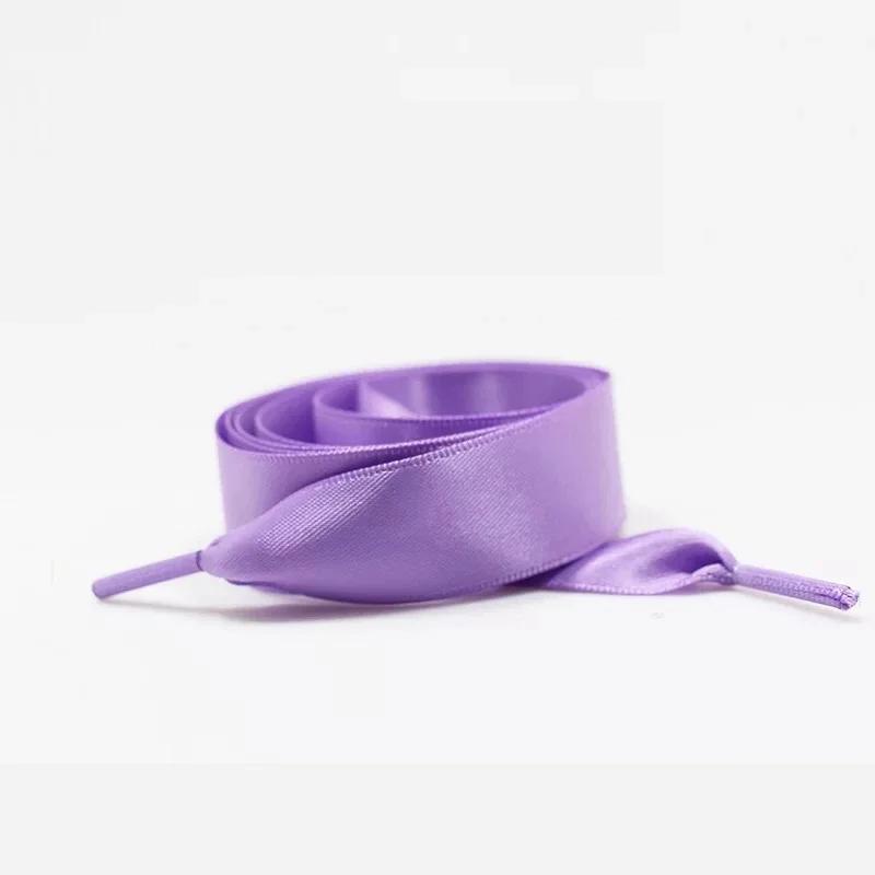 2CM Width Silk Satin Shoelaces Flat Ribbon Shoelace Women Sneakers Boots Shoe laces 22 Colors Length 80CM 100CM 120CM 1Pair