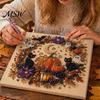 Creative Home Decor Projects Halloween Faux Pearl Art DIY Kit, Spooky Cute 3D Beads Painting Crafts, Therapeutic Hobbies Gothic Ghost Pumpkin Cat Crow