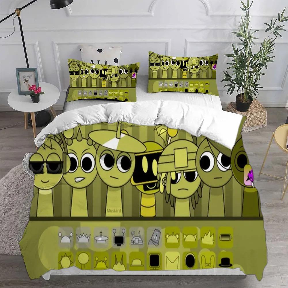 New Sprunki Bedding Set Single Twin Full Queen King Size Bed Set Aldult Kid Bedroom Duvet Cover Sets Anime Parure De Lit Bed