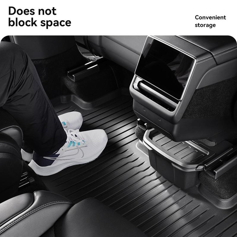 YZ For Tesla Rear Seat Storage Box Model Y YL Juniper Center Console B Backseat Trash Can Garbage Bag Tray Car  Accessories