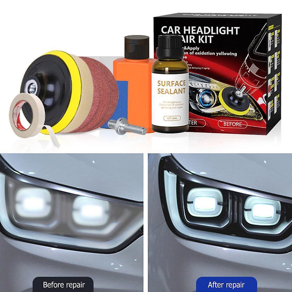 Car Headlight Restoration Polishing Kits Auto Headlamp Lens Polisher Repair Too
