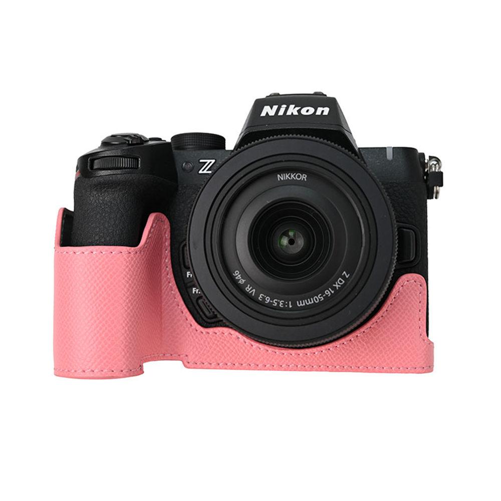 Z50II Camera PU Leather Half Body Case For Nikon Z50II Battery Opening Magnetic Cover
