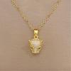 Practical Sturdy Steel Necklace And Earring Set Featuring Zircon Leopard Designs Fashion Accessory Party Supplies