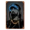 Eminem Silhouette Arte da Parete in Metallo Placca Decorativa in Ferro Battuto al Neon Resistente alle Intemperie Installazione Facile Nessuna Alimentazione Elettrica Necessaria f