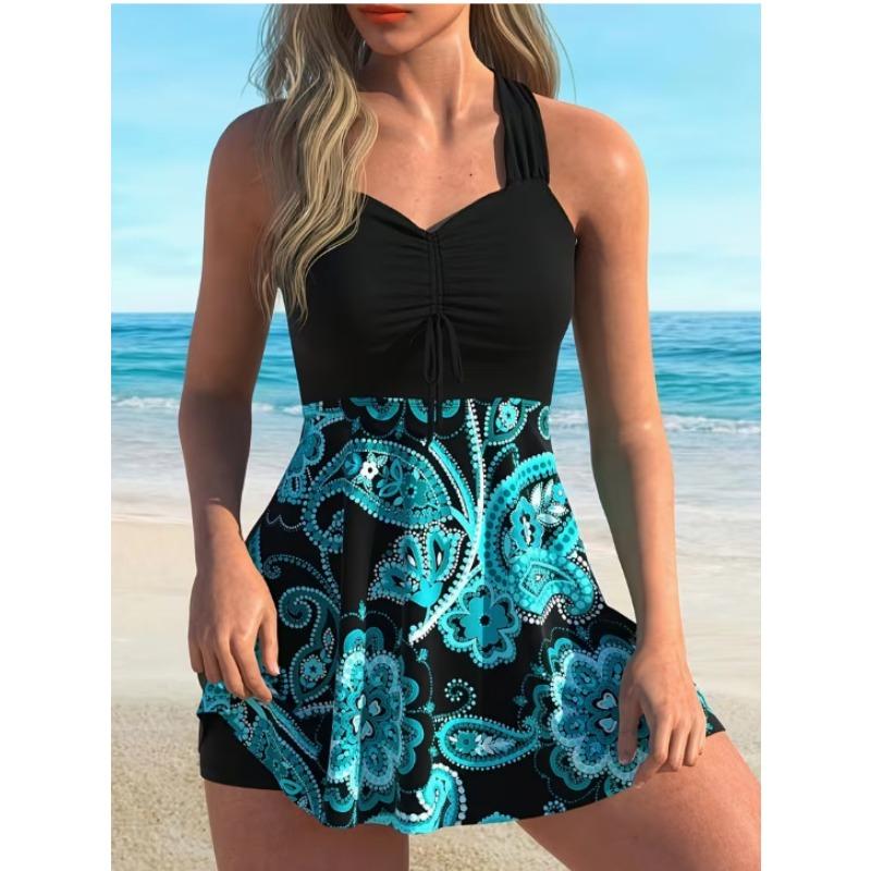 One-piece Swimsuit Women's Explosive Printed Skirt Seaside Beach High-end Bikini Swimsuit
